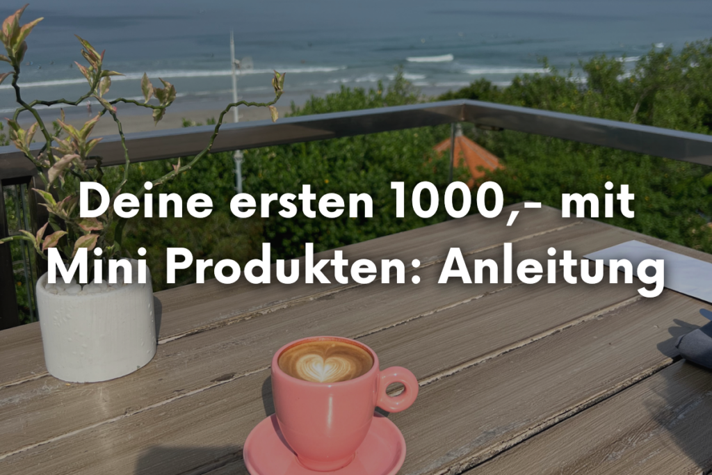 Deine ersten 1000€ online mit Mini Produkten